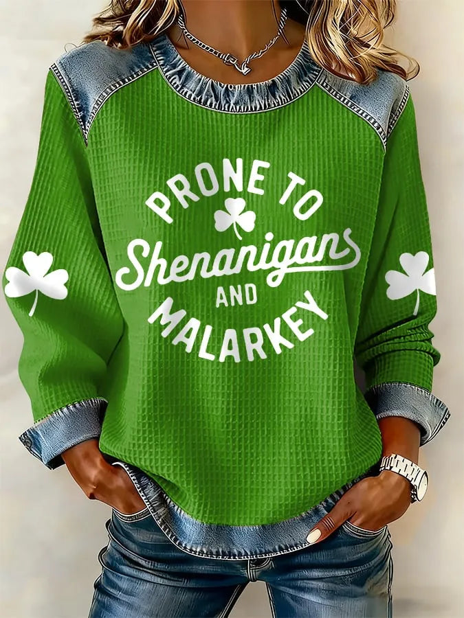 Women's Casual Print Long-Sleeve Sweatshirt